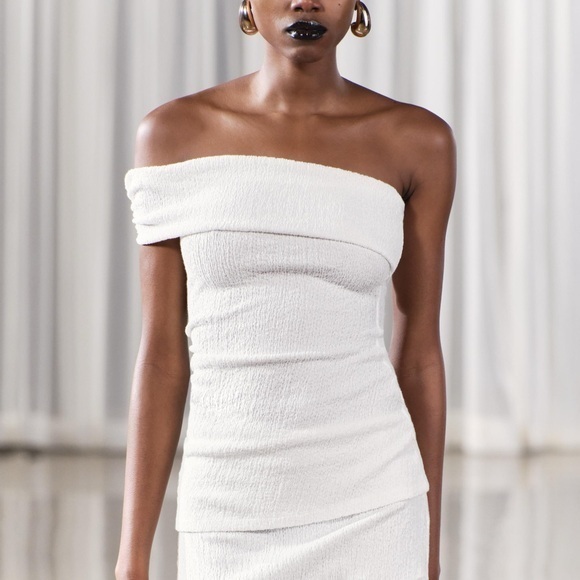 tee dress midi White Linen Midi Shirt Dress L